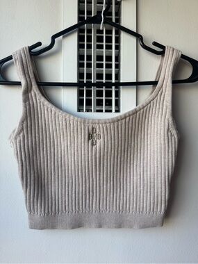 OVO Ribbed Cropped Tank Top - cotton & cashmere